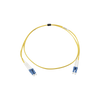 Jumper de Fibra Óptica Monomodo (OS2), XGLO, Riser, LC/UPC-LC/UPC Duplex, OFNR, Color Amarillo, 1 Metro (3.28 Pies)