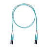 Jumper de Fibra Optica Multimodo 50/125 OM3, LC-LC Duplex, LSZH (Cero Halógenos), Color Aqua, 1 Metro (3.28 Pies)