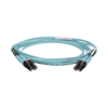 Jumper de Fibra Optica Multimodo 50/125 OM4, LC-LC Duplex, OFNR (Riser), Color Aqua, 2 Metros (6.56 Pies)