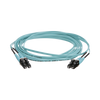Jumper de Fibra Óptica Multimodo 50/125 OM4, LC-LC Duplex, OFNR (Riser), Color Aqua, 7 Metros (22.97 Pies)