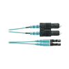 Jumper de Fibra Optica Multimodo 50/125 OM4, LC-SC Duplex, OFNR (Riser), Color Aqua, 2 Metros (6.56 Pies)