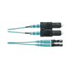 Jumper de Fibra Optica Multimodo 50/125 OM4, LC-SC Duplex, OFNR (Riser), Color Aqua, 3 Metros (9.84 Pies)