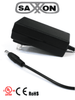 SAXXON PSU1203 - Fuente de poder regulada de 12 Vcc 3 amperes/ Cable de 1.2 metros/ Para usos múltiples: sistemas de CCTV, acceso, asistencia, etc./ Certificación UL/
