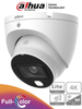 DAHUA HAC-HDW1809TLM-A-LED -Cámara domo Eyeball 4K Full Color/ 8 MP/ Lente de 2.8mm/ 106 grados de apertura/ Micrófono integrado/ 20 metros de iluminación/ Imagen a todo color 24/7/ Súper Adapt/ WDR de 120 dB/ Compatible con CVI/CVBS/AHD/TVI/