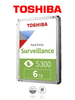 TOSHIBA HDWT860UZSVA - Disco Duro de 6 TB, Serie S300 especial para videovigilancia, ideal para trabajo 24/7, interfaz SATA 3.5, 5400 rpm, 128 MB, hasta 64 cámaras