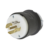 Clavija Industrial con Bloqueo de Media Vuelta / 20 A 120/208 V CA / 4 Polos 5 Hilos / Color Blanco y Negro / Nema L21-20P/ Grado Industrial