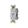 Receptáculo Dúplex de 15 A y 125 V, 2 Polos, 3 Hilos, Color Blanco (Nema 5-15R). Grado Industrial.