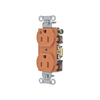 Contacto Dúplex Conexión a Tierra Aislada/ 15A 125V/ 2 polos 3 Hilos/ Nema 5-15R /Grado Comercial/ Color Naranja.