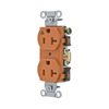 Receptáculo Dúplex con Toma a Tierra Aislada/ 20 A 125 V/ 2 Polos 3 Hilos/ Color Naranja/ Nema 5- 20R/ Grado Comercial.