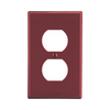 Placa de pared dúplex roja.