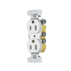 Receptáculo dúplex, 15A 125V/ 2 polos 3 hilos/ Nema 5-15R/ Color blanco.