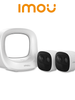 IMOU CELLPROKIT2 – 2 Cámaras 100% Inalámbricas + Estación Base/ Batería Recargable/ 2 Megapíxeles/ Audio Bidireccional/ Detector PIR Integrado/ IR de 10 Metros/ Compatible con Alexa y Asistente de Google/ Almacenamiento en Estación Base/ Wifi/