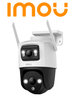 IMOU Cruiser Dual 8MP IPC-S7XN-8M0WED - Cámara IP PT Wifi Dual de 8MP con lente fijo y PT de 3MP, visión nocturna de 30m, micrófono y altavoz integrados, audio bidireccional e inteligencia artificial.