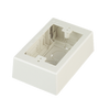 Caja de Pared Superficial, Uso Universal con Placas de Pared, con Cinta Adhesiva, Color Blanco Mate