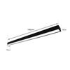 LED Suspended Panel 22 W / 127 Vac~60Hz / Luminous flux 1,980 lm / Dimensions 1182 x 70 x 45 mm / CCT 6,500 K / Beam Angle 140°.
