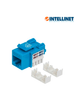 INTELLINET 210737 - Conector RJ45 CAT6 Keystone / para impacto 110 / color azul