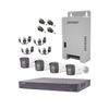 Kit Audio Bidireccional TurboHD 4K-3K / DVR 4 Canales 4K / 4 Cámaras Bala (Exterior) con Bocina y Microfóno Integrado 3K / 1 Fuentes de Poder / Accesorios