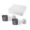 Kit IP 1080p (2 Megapíxeles) / NVR de 4 Canales con 4 Puertos PoE / 2 Cámaras Bala IP con Micrófono Integrado / ColorVu Lite y ACUSENSE Lite
