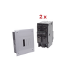 Kit Centro de Carga 4P para empotrar con 2 Interruptores Termomagnéticos de 2 Polos, 20A 120/240Vca 10kA.