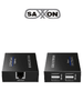 SAXXON LKV100USB - Extensor USB/ 1 Puerto USB de Entrada/ Permite Extender hasta 4 puertos USB de Salida/ Hasta 150m con cable CAT6/ Compatible con Windows, MAC y Linux