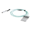 Cable AOC QSFP+ de 40 Gbps a 4x 10 Gbps / Cable de fibra óptica Activo / Longitud: 2 metros