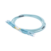 Jumper de Fibra Óptica Multimodo OM3 50/125 LC-LC OFNR (Riser), 2.0 mm, Dúplex, Aqua, 2 Metros (6.56 Pies)
