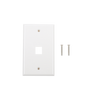 1-Port Wall Plate, Keystone, White