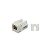 Módulo Jack Keystone Cat5e con Terminación 110 (Punchdown) para Faceplate - Color Blanco