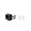 Módulo Jack Keystone Cat5e con Terminación 110 (Punchdown) para Faceplate - Color Negro
