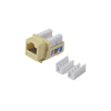 Módulo Jack Keystone Cat5e con Terminación 110 (Punchdown) para Faceplate - Color Amarillo