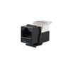 Keystone Jack Cat5e sin Herramientas para Placa Frontal - Color Negro