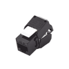 Módulo Jack Keystone Cat5e (Toolless), con Terminación en Ángulo 180 - Color Negro, Compatible con Faceplate y Patchpanel Linkedpro