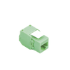 Módulo Jack Keystone Cat5e (Toolless), con Terminación en Ángulo 180 - Color Verde, Compatible con Faceplate y Patchpanel Linkedpro