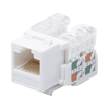 Módulo Jack Keystone Cat6 con Terminación 110 (Punchdown) para Faceplate - Color Blanco