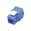 Módulo Jack Keystone Cat6 (Toolless), con Terminación en Ángulo 180 Grados Color Azul, Compatible con Faceplate y Patchpanel Linkedpro
