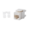 Módulo Jack Keystone Cat6 con Terminación 110 (Punchdown) Ángulo 180 - Color Blanco