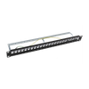 Patch Panel Modular Blindado (STP) de 24 Puertos, con Barra para Organizar Cable