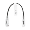 Cable de Parcheo Slim UTP Cat6 - 20 cm (7.87 Pulgadas) Negro Diámetro Reducido (28 AWG)