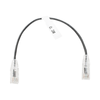 Cable de Parcheo Slim UTP Cat6 - 30 cm (11.81 Pulgadas) Negro Diámetro Reducido (28 AWG)
