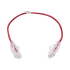Cable de Parcheo Slim UTP Cat6 - 30 cm (11.81 Pulgadas) Rojo Diámetro Reducido (28 AWG)