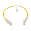 Cable de Parcheo Slim UTP Cat6 - 30 cm (11.81 Pulgadas) Amarillo Diámetro Reducido (28 AWG)