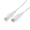 Cable de Parcheo Slim UTP Cat6A - 1 Metro (3.28 Pies) Blanco, Diámetro Reducido (28 AWG)