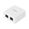Caja de Pared con 2 Puertos, Incluye 2 Jacks UTP Cat6A
