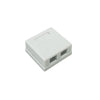 Wall Plate with 2 Ports, Includes 2 Cat5e STP Keystone Jacks