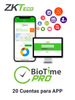 ZKTECO BIOTIMEPROAPPBASIC - Licencia Vitalicia de Aplicación Móvil para uso de ZK BIOTIMEPRO / Compatible con celulares ANDROID o iOS / Soporta 20 cuentas