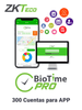 ZKTECO BIOTIMEPROAPPREMIUM - Licencia Vitalicia de Aplicación Móvil para uso de ZK BIOTIME PRO / Compatible con celulares ANDROID o iOS / Soporta 300 Cuentas