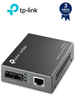 TP-LINK MC200CM - Convertidor de fibra óptica multimodo con 1 puerto RJ45 de 10/100/1000 Mbps y puerto de fibra óptica SC de 1000 Mbps. Alcance de hasta 550 metros. Conexión automática (Plug and play).