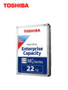 TOSHIBA MG11ACA22TE - Disco duro de 22TB / Serie Enterprise / 3.5 / 7200 RPM /SATA III / Recomendado para videovigilancia y Servidores