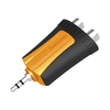 Stereo Connector | 3.5 mm - 2 x RCA Female Connector | Plastic Housing Adapter