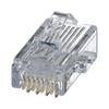 Plug RJ45 Cat5e, Para Cable UTP de Calibres 24-26 AWG, Chapado en Oro de 50 Micras, Paquete de 100 Piezas